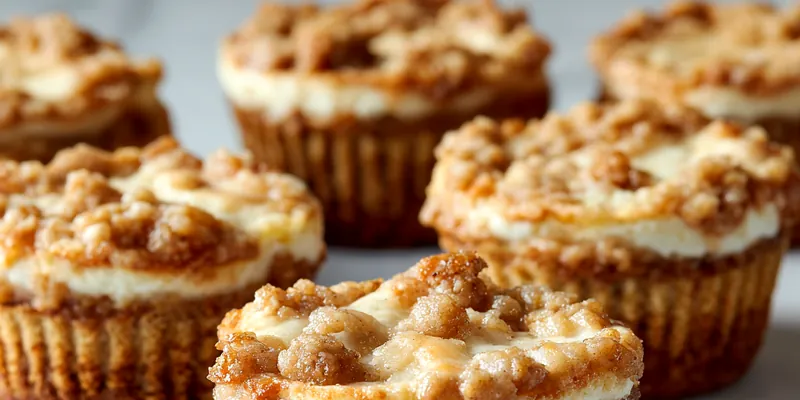 Delicious Apple Crumble Cheesecake Cupcakes