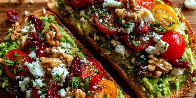 Avocado Toast with Feta and Walnuts