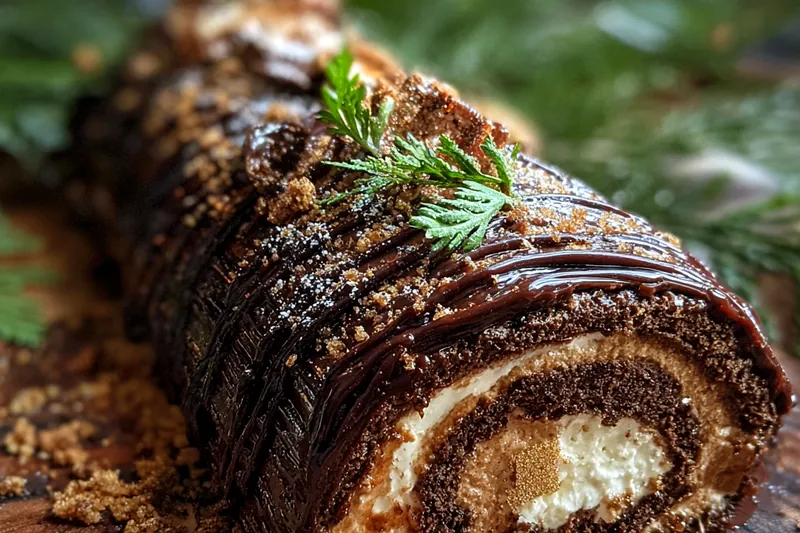 Ingredients laid out for Baileys Yule Log preparation