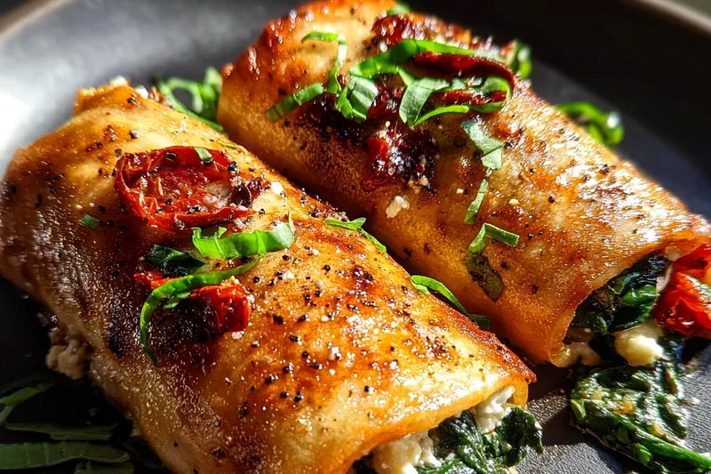 Cooking process for Baked Chicken Roll-Ups with Spinach