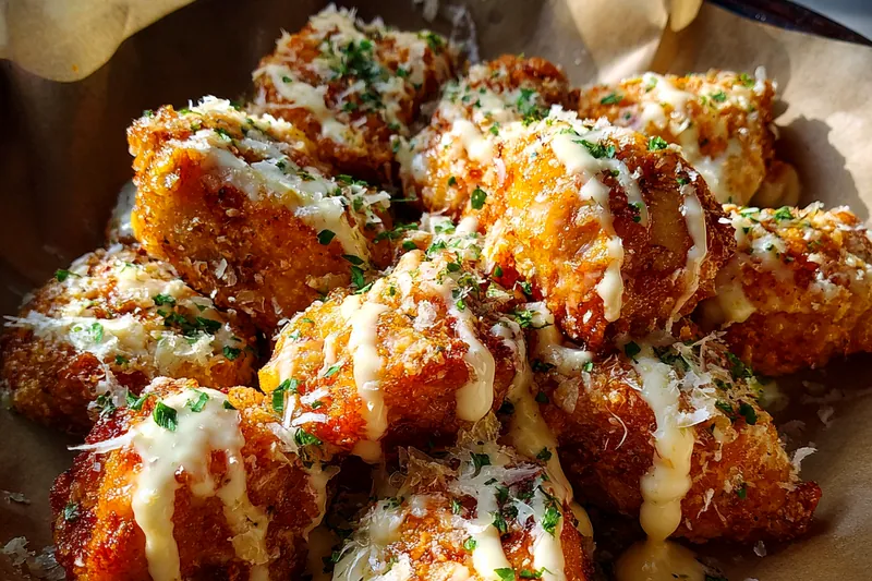 Cooking process for Baked Garlic Parmesan Wings