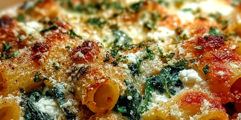 Baked Rigatoni with Spinach and Ricotta