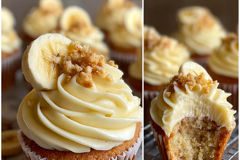 Fresh ingredients for Banana Cream Cupcakes with Filling