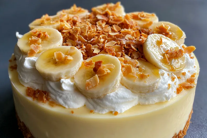 Fresh ingredients for Banana Crunch Cheesecake Delight