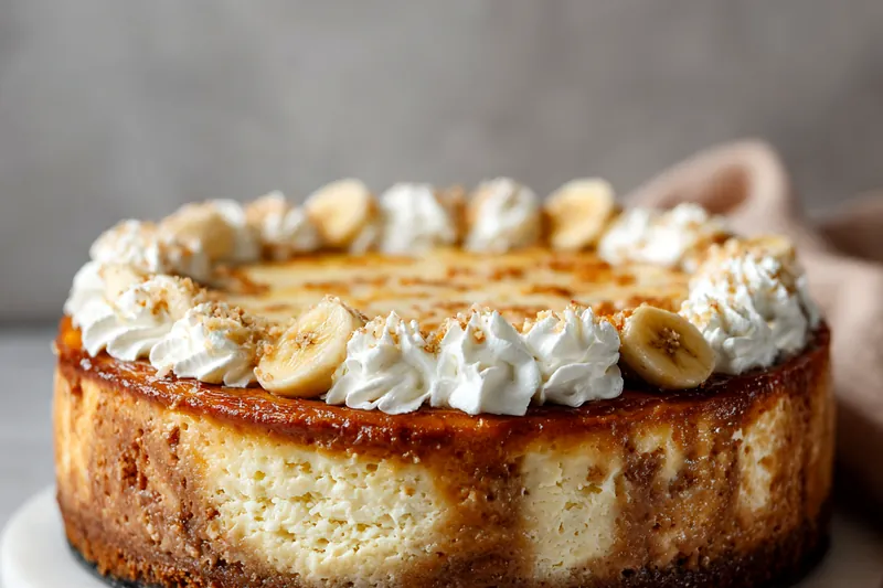 Ingredients for banana pudding cheesecake including bananas and cream cheese