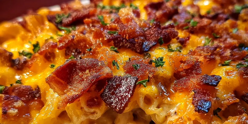 BBQ Bacon Cheeseburger Mac n' Cheese Casserole