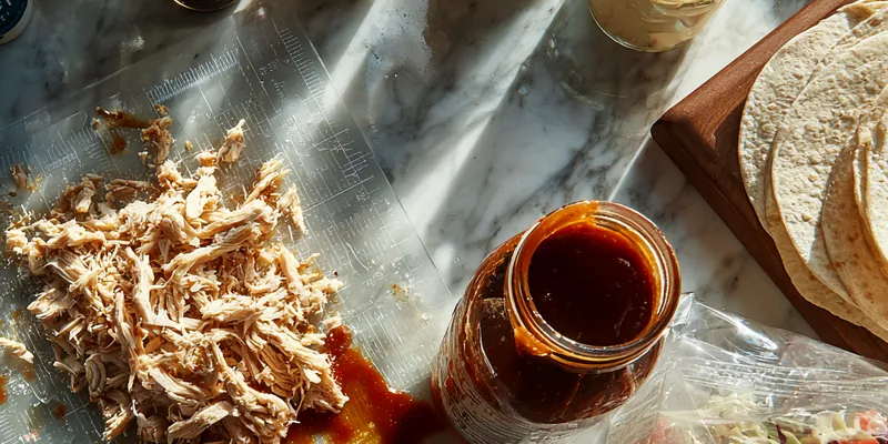 BBQ Chicken Wraps with Crunchy Coleslaw