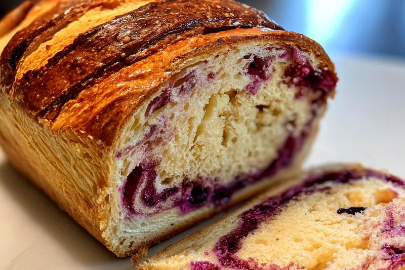 Fresh ingredients for Berry Swirl Banana Bread