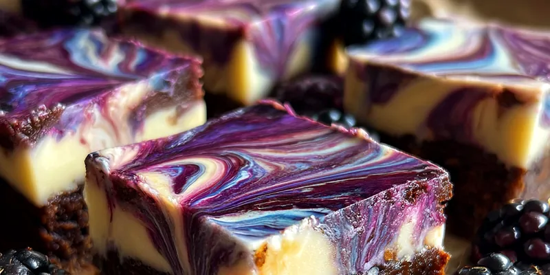 Blackberry Swirl Cheesecake Bars