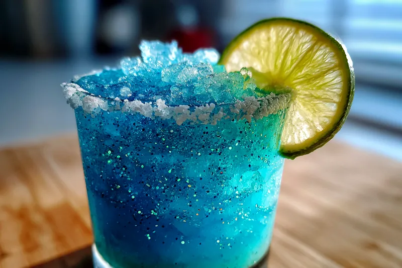 Cooking process for Blue Icy Margarita Delight