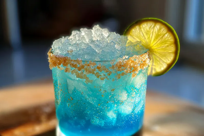 Fresh ingredients for Blue Icy Margarita Delight