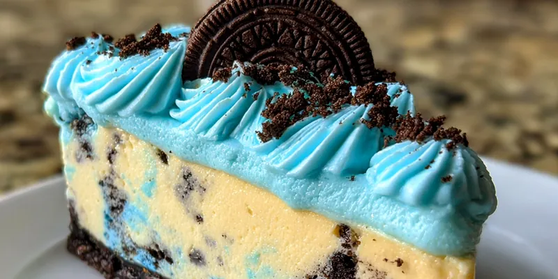 Luscious Blue Velvet Cheesecake