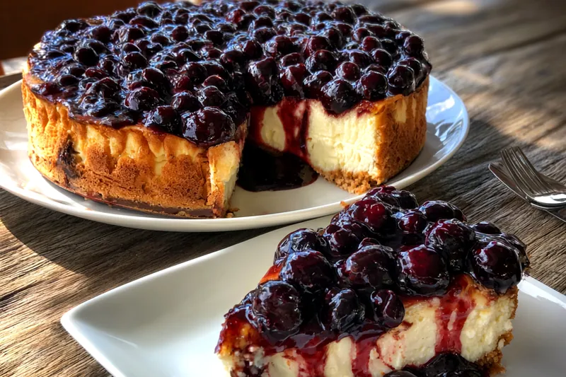 Fresh ingredients for Blueberry Cheesecake Delight