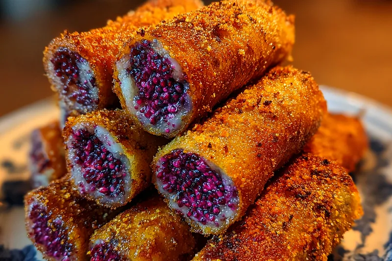 Cooking process for Blueberry Cream Pastry Delight