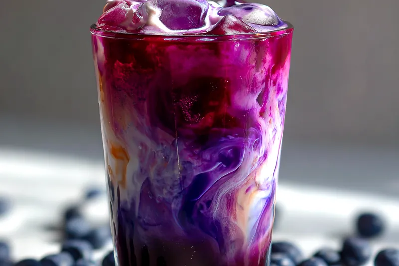 Fresh ingredients for Blueberry Cream Soda Delight