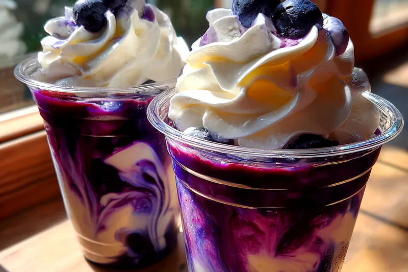 Cooking process for Blueberry Cream Swirl Beverage