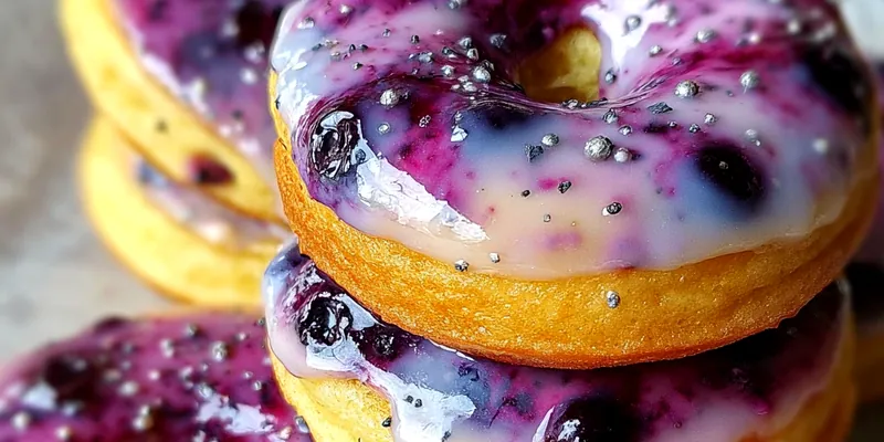 Blueberry Lemon Glazed Donuts