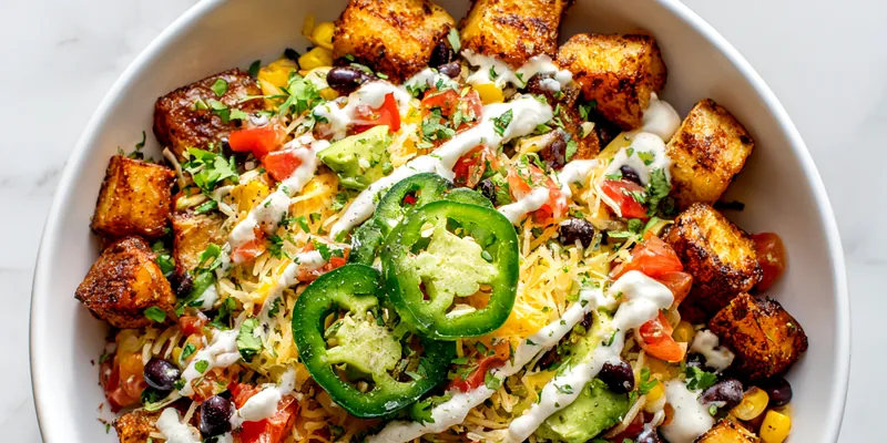 Bowl Filled with Crispy Roasted Potato Cubes