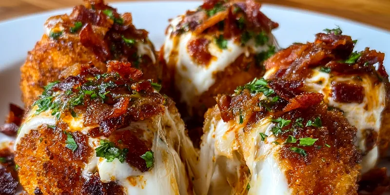 Buffalo Chicken Bacon Mozzarella Bombs