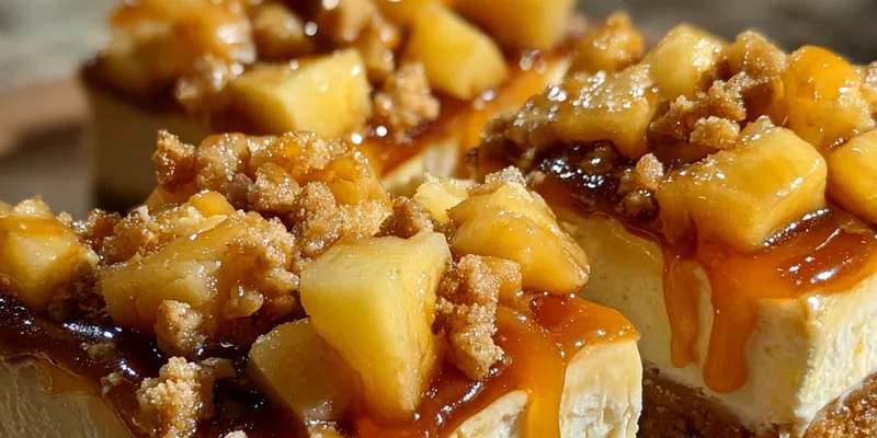 Caramel Apple Cheesecake Bars