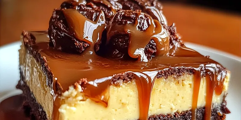 Caramel Brownie Cheesecake