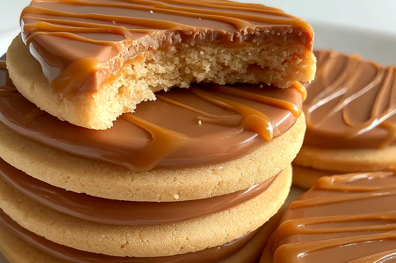 Fresh ingredients for Caramel Chocolate Cookie Treats