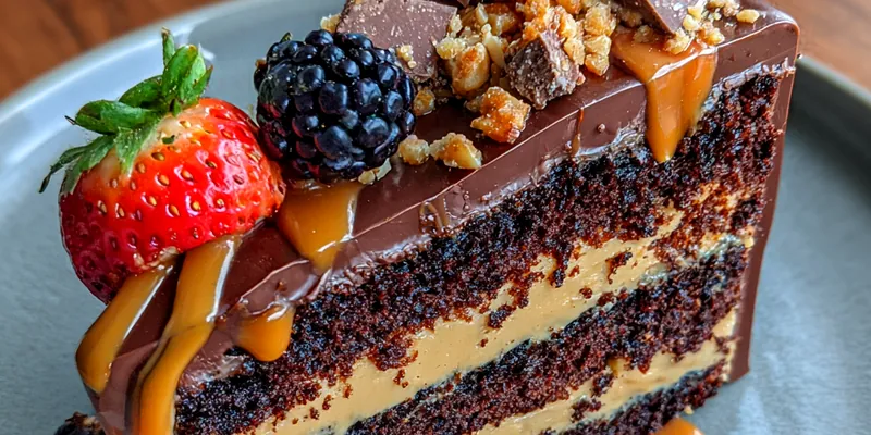 Caramel Toffee Delight Cake
