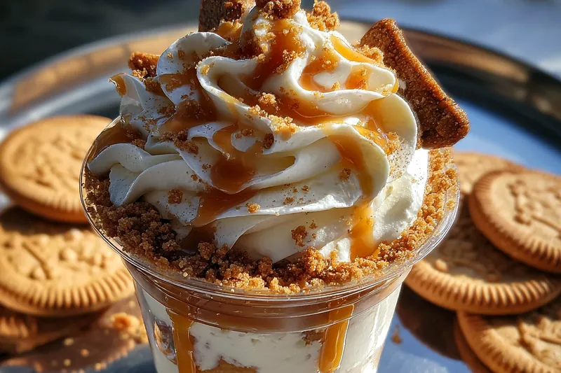 Fresh ingredients for Caramel Cookie Cheesecake Delight