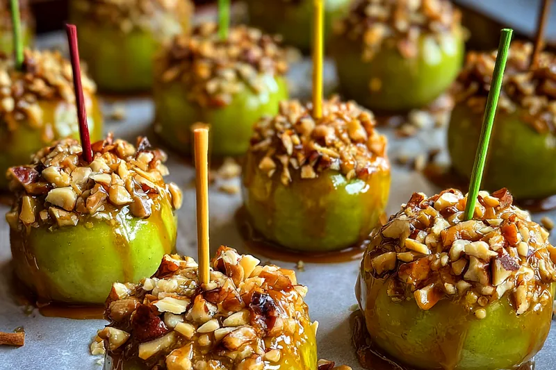 Fresh ingredients for Caramel Nut Coated Grapes