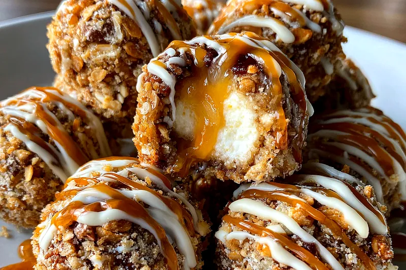 Cooking process for Caramel Pretzel Cheesecake Bites