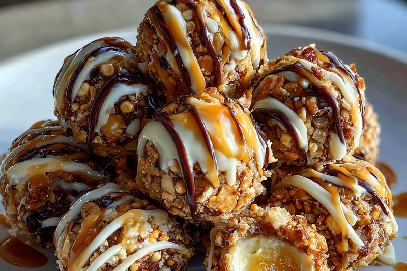 Fresh ingredients for Caramel Pretzel Cheesecake Bites