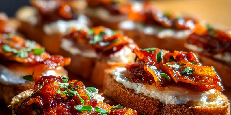 Caramelized Bacon Crostini