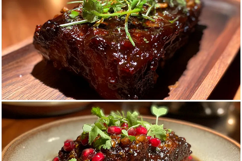 Cooking process for Caramelized Beef Short Ribs