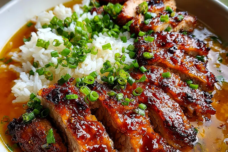 Cooking process for Caramelized Chicken Broth Bowl