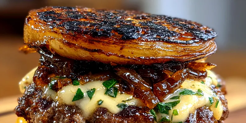 Caramelized Onion Burger Delight