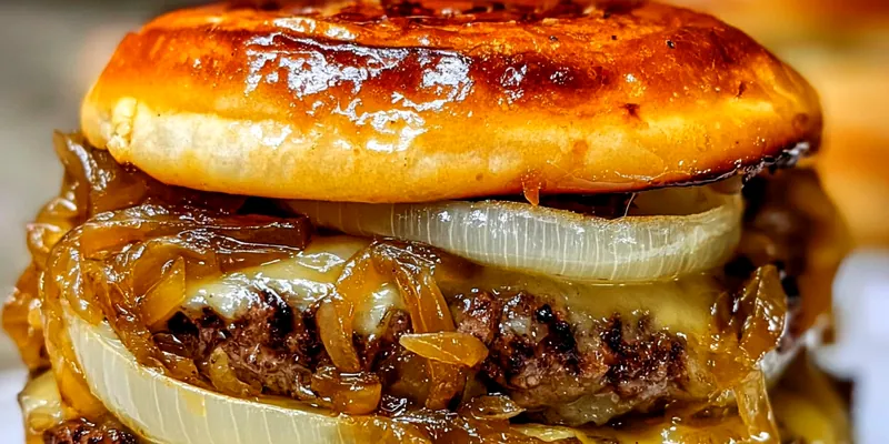 Caramelized Onion Double Cheeseburger