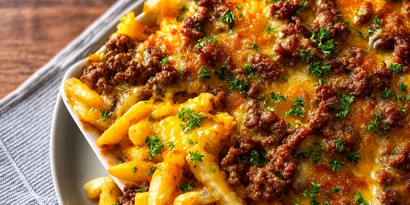 Cheeseburger French Fry Casserole
