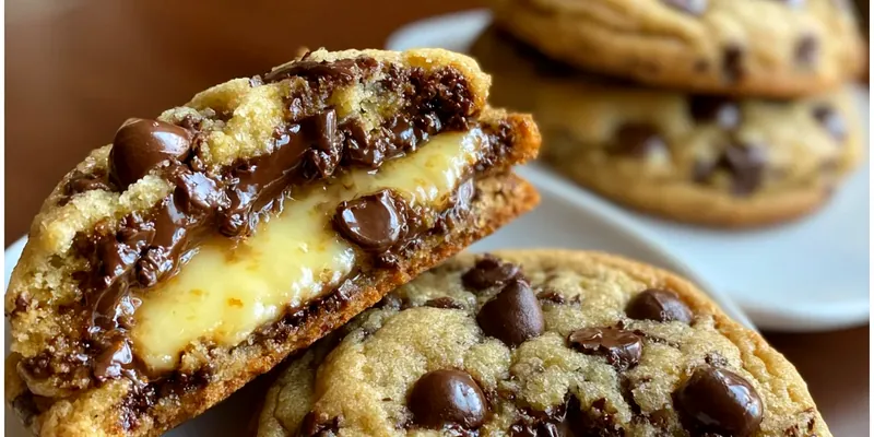 Cheesecake Stuffed Chocolate Chip Cookies - Ultimate Cream Cheese Filled Cookie Recipe
