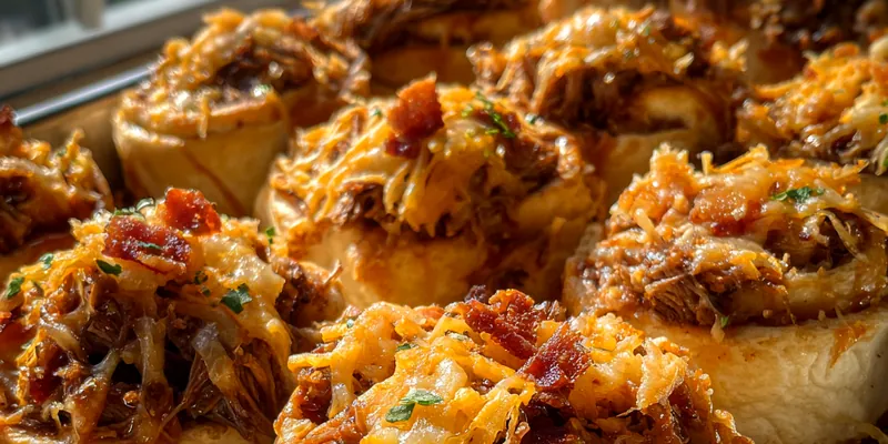 Cheesy Bacon Pork Rolls