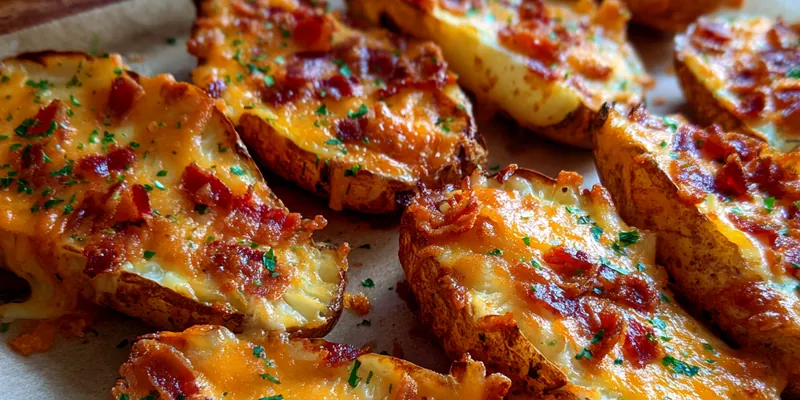Cheesy Bacon Potato Wedges