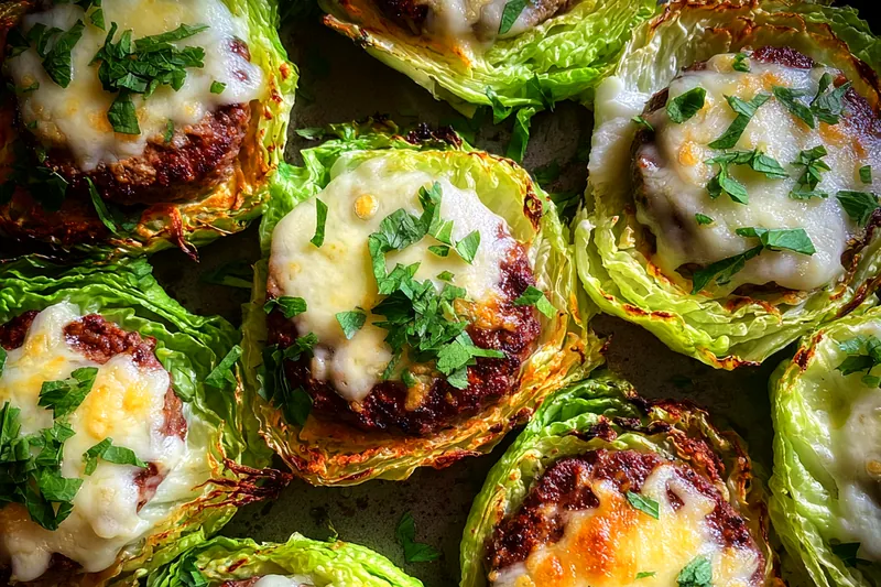 Fresh ingredients for Cheesy Cabbage Burger Bake