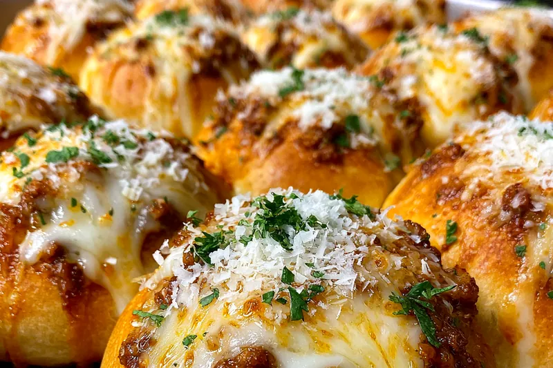 Fresh ingredients for Cheesy Garlic Beef Buns