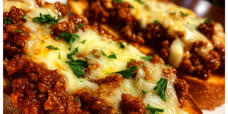 Cheesy Garlic Beef Melts