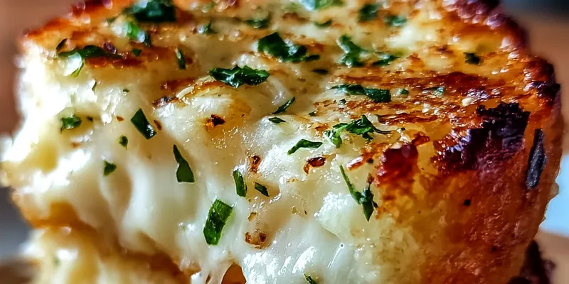 Cheesy Garlic Bread Grilled Cheese
