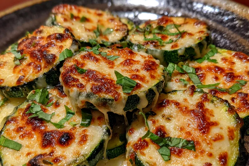 Cooking process for Cheesy Grilled Zucchini Slices
