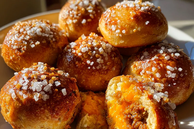 Cooking process for Cheesy Savory Pretzel Bites