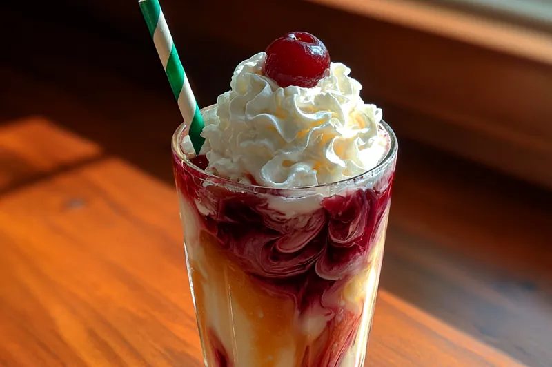 Fresh ingredients for Cherry Cream Soda Delight