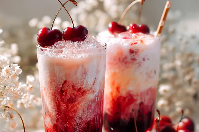 Fresh ingredients for Cherry Infused Milk Tea