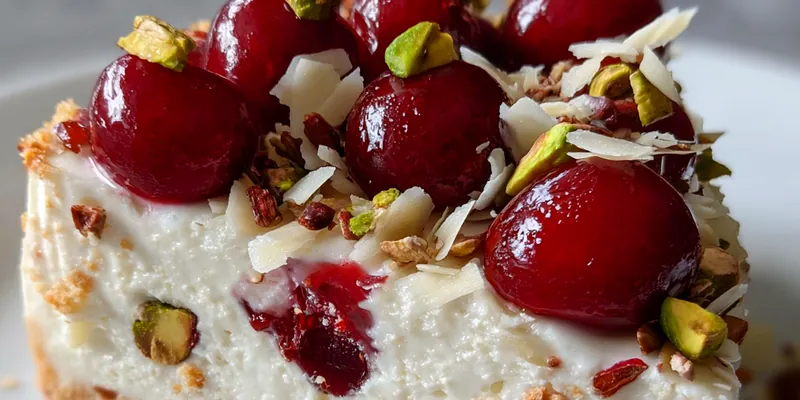 Cherry Pistachio Cheesecake Delight
