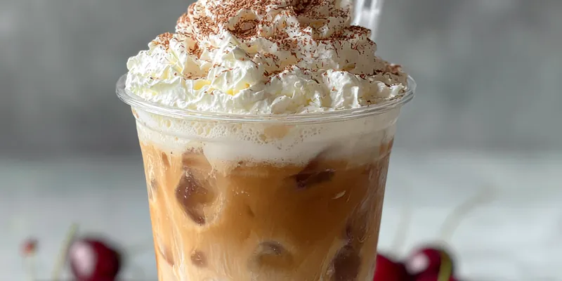 Cherry Vanilla Iced Latte Delight